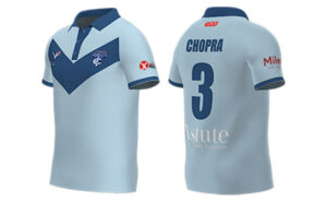 JG CRAIG SHIELD Blue Short Sleeve Playing Shirt