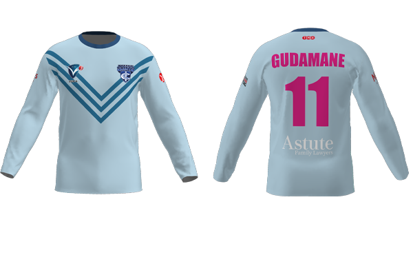 Juniors Girls Blue Long Sleeve Training Tee