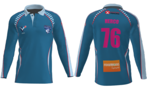 Junior Girls Blue Long Sleeve Playing Shirt