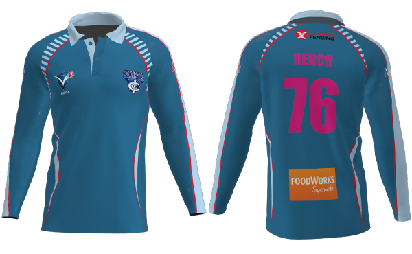 Junior Girls Blue Long Sleeve Playing Shirt