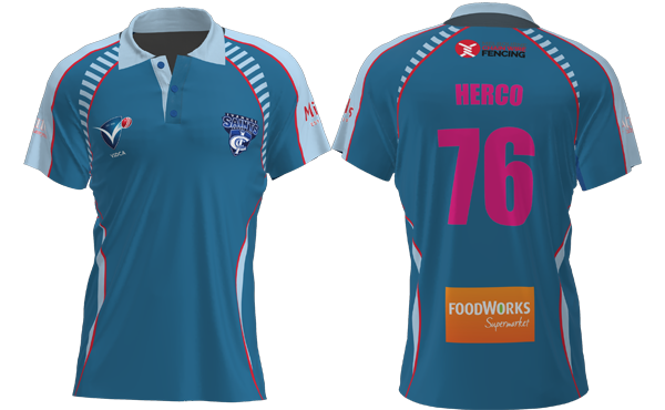 Junior Girls Blue Short Sleeve Playing Shirt