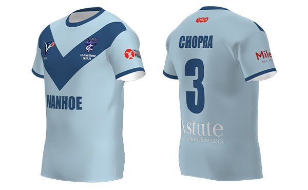 JG CRAIG SHIELD Blue Short Sleeve Training Tee